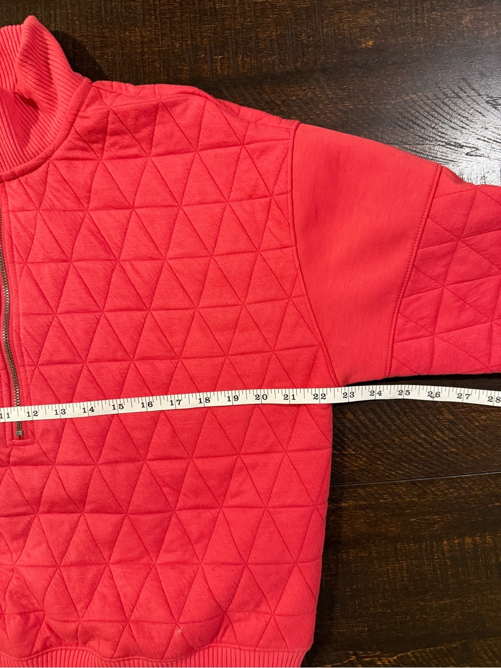 EVEREVE Pink Quilted Half Zip Pullover Sweatshirt Mock Neck Medium - Picture 10 of 13